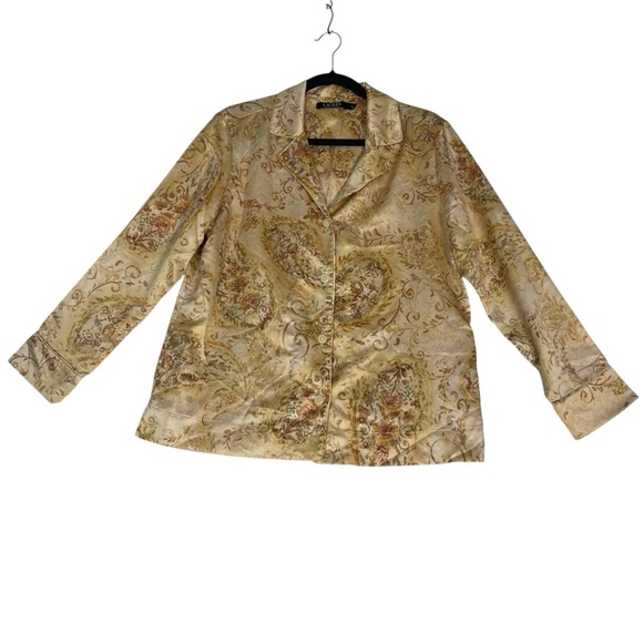 Ralph Lauren Women’s Gold Patterned Pajamas Size Medium‎ *E0137 - Picture 1 of 8